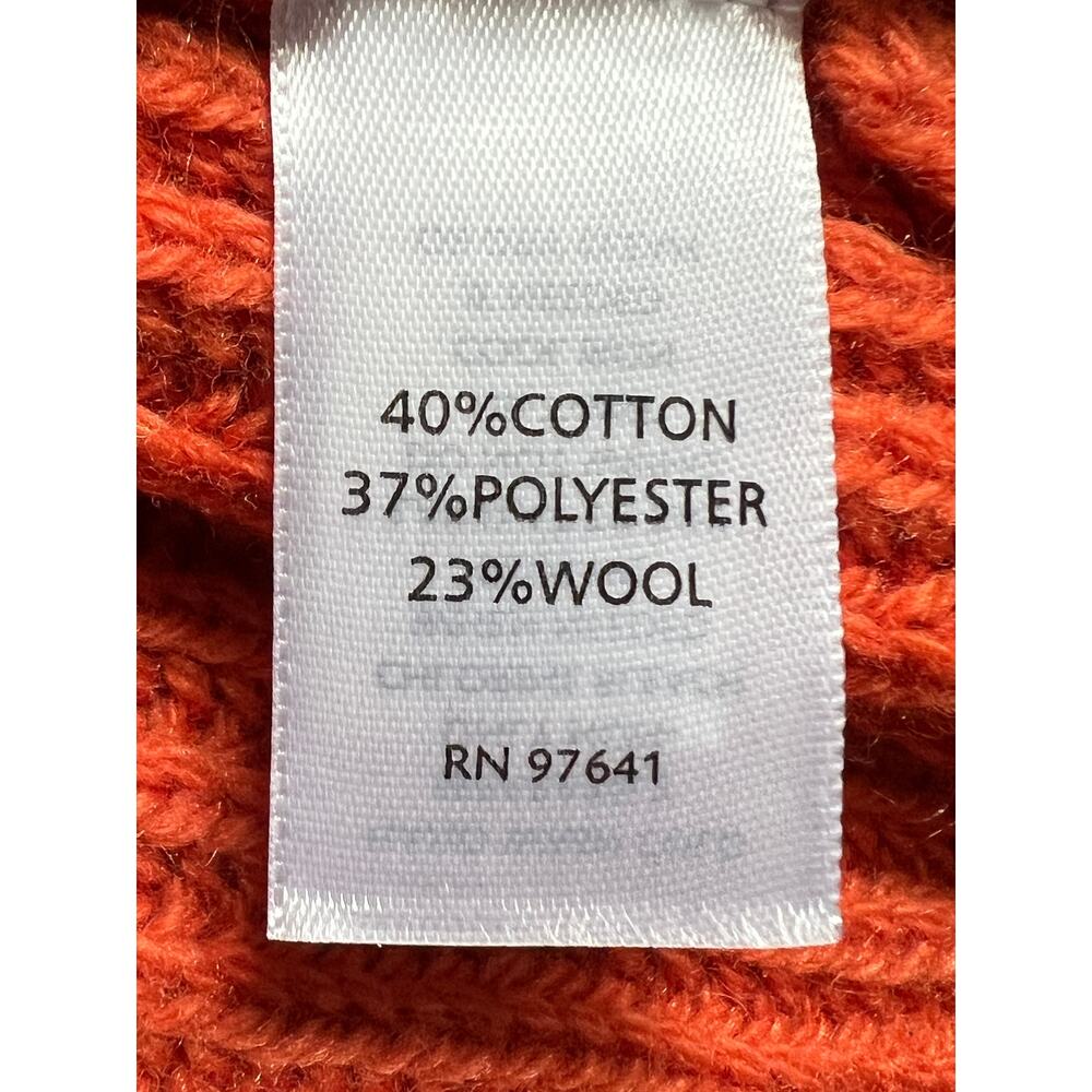 J. JILL WOMENS SMALL PULLOVER ROUND NECK WOOL BLEND SWEATER BURNT ORANGE NEW - Picture 11 of 12